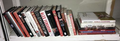 A quantity of Manchester United books