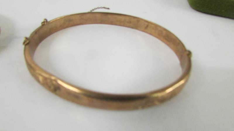 Two 9ct gold bangles, 26.5 grams (one has dents). - Image 2 of 3