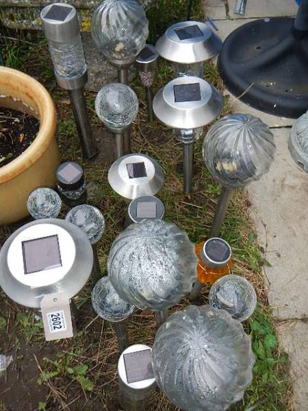 A quantity of metal solar lights. Collect only. - Image 2 of 2