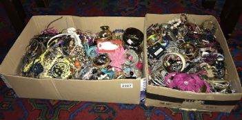 2 large boxes of costume jewellery. COLLECT ONLY