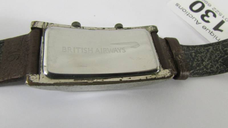 A British Airways two faced battery gent's wrist watch (possibly Concord). - Image 6 of 6