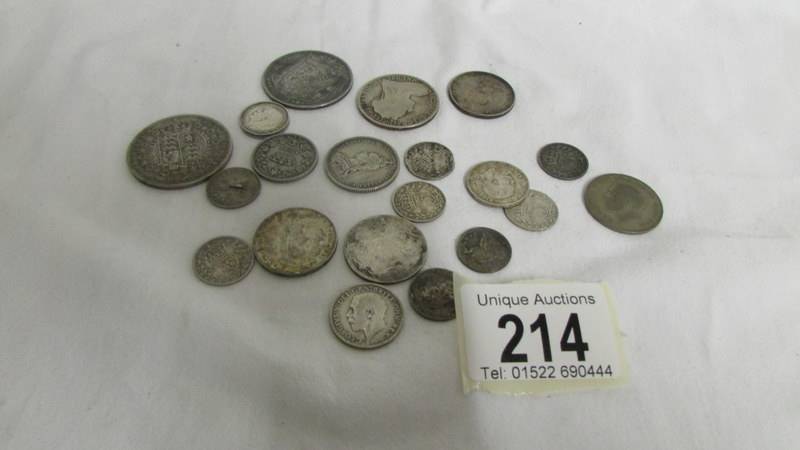 Approximately 88 grams of pre 1920 silver coins including Victorian. - Image 2 of 3
