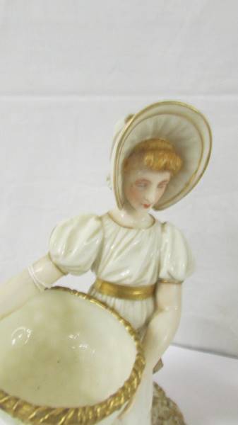 A pair of 19th century Royal Worcester figurines. - Image 5 of 9