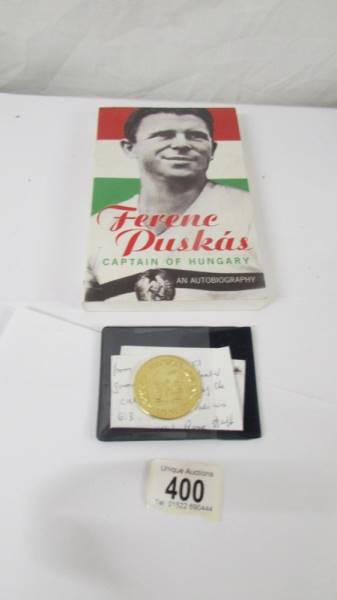 A commemorative medal to commemorate the 40th anniversary of Hungary V England 63 in Nov. 1953,