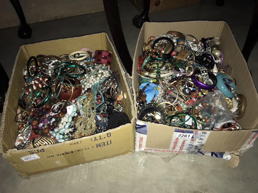 2 large boxes of costume jewellery. COLLECT ONLY