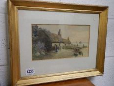 A good gilt framed and glazed water colour signed Meginn, 47 x 37 cm.