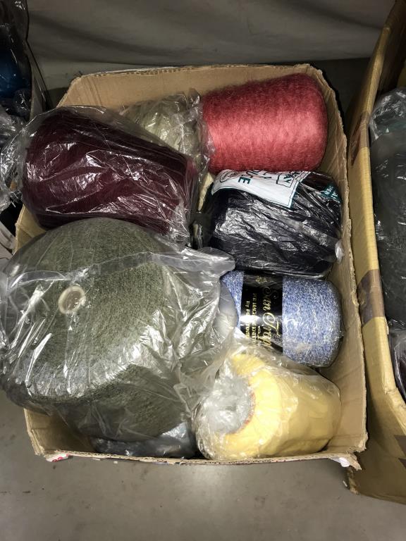 A large quantity of machine knitting wool (3 boxes) Collect only. - Image 3 of 4