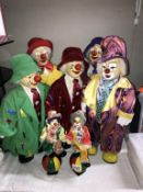 8 collectors clown Dolls. Collect only.