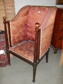 An unusual Scottish style arm chair. Collect only.