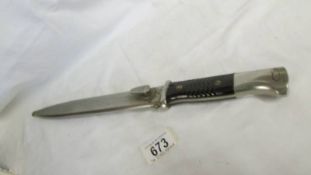 A WW2 German K98 Bayonet in scabbard, 1942, matching serial number 455.