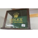 A glazed cabinet with Rolex signage. Collect only.