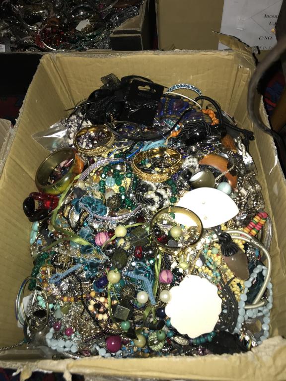 2 large boxes of costume jewellery. COLLECT ONLY - Image 2 of 3