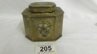 An early twentieth century Tiffany Studios inkwell.