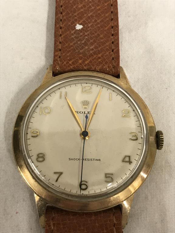 A 9ct gold gent's Rolex wrist watch, marked ALD421309, 13874 Dennison, Made in England for Rolex. - Image 12 of 22