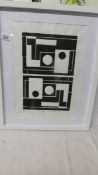 After Ben Nicholson (1894-1982) Modernist abstract linocut printer's proof on Arches type paper (