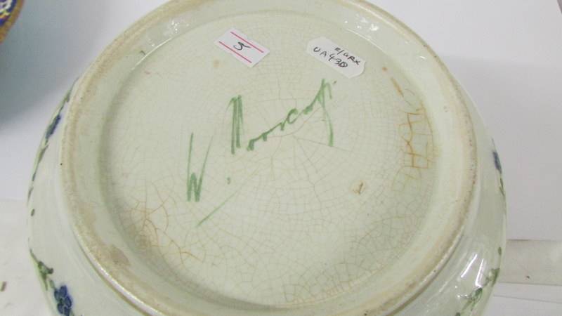 An early William Moorcroft swags and roses jardiniere green script, (hairline crack to rim). - Image 7 of 7