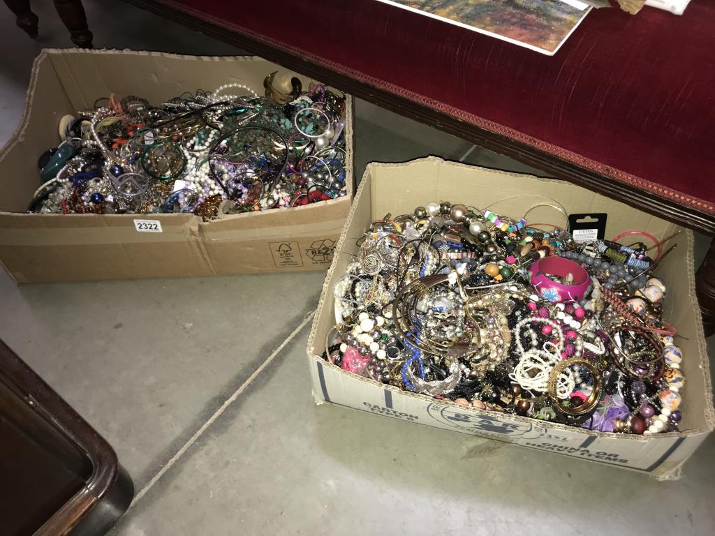 2 large boxes of costume jewellery. COLLECT ONLY