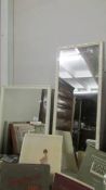 Two white framed mirrors. (Collect only).
