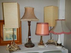 Five assorted table lamps. (Collect only).