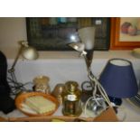 A mixed lot of reading and other lamps. (Collect only).