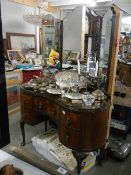 A nice quality kidney shaped dressing table. (Collect only).