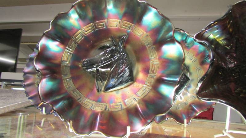 Five carnival glass dishes. - Image 3 of 5