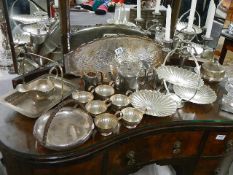 A large lot of silver plate. (Collect only).