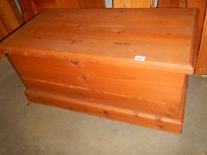 A pine blanket box. (Collect only).