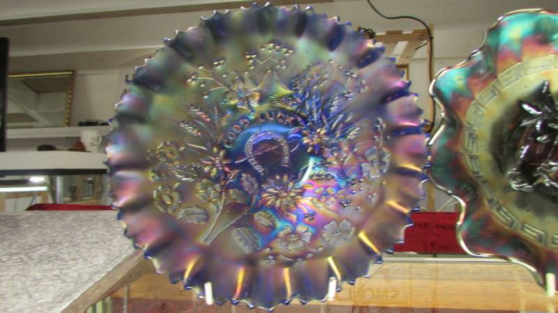 Five carnival glass dishes. - Image 5 of 5