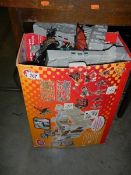 A box of plastic toys including dragons, horses etc., (Collect only).