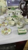 A quantity of sheep decorated tableware etc.,