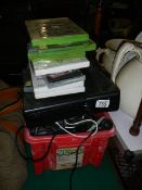 An X Box 360 with eleven games and leads. (Collect only).
