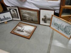 A mixed lot of framed prints. (Collect only).