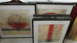 Six framed and glazed contemporary prints (need cleaning) (Collect only).