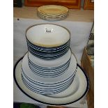 A good quality M & S Sennan blue and cream dinner set. (Collect only).