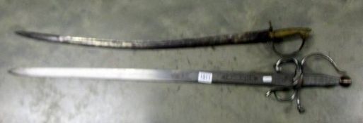 Two replica swords.