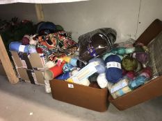 A good lot of knitting yarn (both new and used), knitting needles etc. COLLECT ONLY