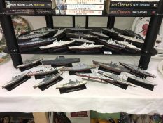 A good selection of plastic/resin model battleships