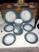 A quantity of Denby blue part dinner ware