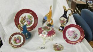 A mixed lot of porcelain including Limoges.