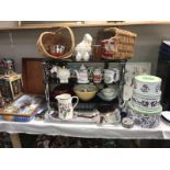 A good lot of kitchenalia including Port Meirion jug and cake tins COLLECT ONLY