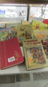 A quantity of books for boys including Treasure Island, Ivanhoe etc.,