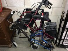 A selection of 4 mobility walking aids (COLLECT ONLY)