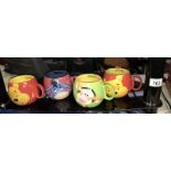 4 Disney Winnie The Pooh, Tigger, Eeyore & Patchwork mugs