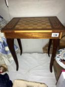 An inlaid musical sewing table
