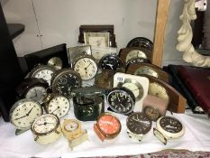 A large lot of alarm & mantle clocks (including some for spares & repairs)