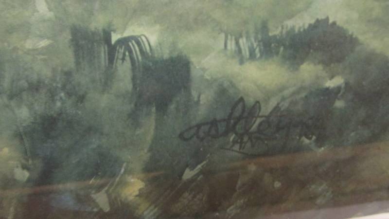 A pair of framed and glazed signed rural scenes. - Image 7 of 8