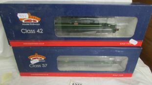 Two Bachman 'OO' gauge class 22 and 37 locomotives - 32 - 782A and 32 - 052A.