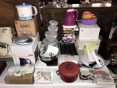 A quantity of new and boxed kitchenalia including scales & storage containers etc.