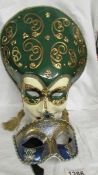 Two Venetian style carnival masks.